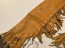 Native American Style Beaded Suede Leather Rifle Scabbard Gun Case Fringe Sioux