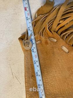 Native American Style Beaded Suede Leather Rifle Scabbard Gun Case Fringe Sioux