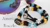 Native American Style Bracelet Seed Beads Leather Cord