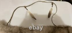 Native American-Style Fur Quiver with Feathers & Beads Decorative/Display