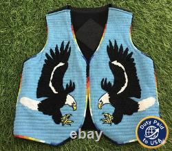 Native American Style Handmade Beaded Vest Powwow Regalia Tribal Vest BV917