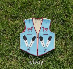 Native American Style Handmade Beaded Vest Powwow Regalia Tribal Vest BV918