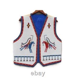 Native American Style Handmade Beaded Vest Powwow Regalia Tribal Vest BV921