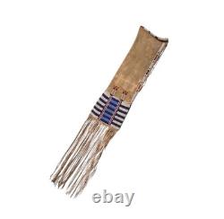 Native American Style Sioux Lakota Beaded Pipe Bag Suede Leather Tobacco Pouch