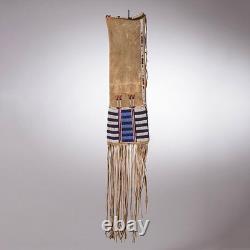 Native American Style Sioux Lakota Beaded Pipe Bag Suede Leather Tobacco Pouch