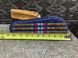 Native American Ute Tribe Fully Beaded Smoked Buckskin Ceremonial Moccasins