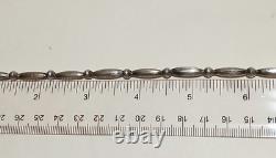 Native American Vintage Navajo Sterling Silver Melon Beaded Necklace Approx 16