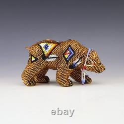 Native American Zuni Beaded Bear By Denise & Faron Gchachu