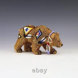 Native American Zuni Beaded Bear By Denise & Faron Gchachu