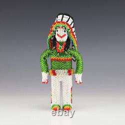 Native American Zuni Beaded Chief By Todd Poncho