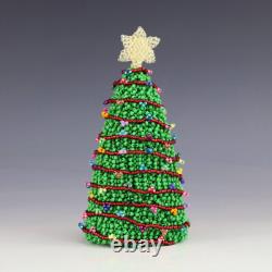 Native American Zuni Beaded Christmas Tree By Alesia Poncho