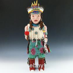 Native American Zuni Beaded Comanche Dancer By Farlan & Alesia Quetawki