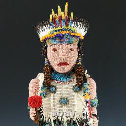 Native American Zuni Beaded Comanche Dancer By Farlan & Alesia Quetawki