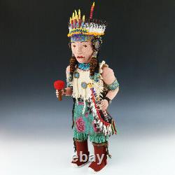 Native American Zuni Beaded Comanche Dancer By Farlan & Alesia Quetawki