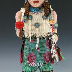 Native American Zuni Beaded Comanche Dancer By Farlan & Alesia Quetawki