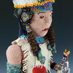 Native American Zuni Beaded Comanche Dancer By Farlan & Alesia Quetawki