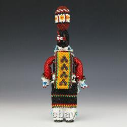 Native American Zuni Beaded Olla Maiden By Todd Poncho