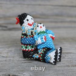 Native American Zuni Beaded Storyteller By Farlan & Alesia Quetawki