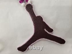 Native American beaded Medallion Hot Pink Jordan Logo Design (PreOwned)