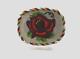 Native American beaded belt buckle Beautiful Rose design seed beads NEW