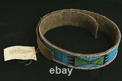 Native American beaded belt by Reuben Blackboy Blackfeet -Early 20th century