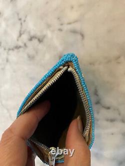 Native American beaded buckskin coin purse