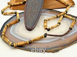 Native American handmade Knife withSterling Bone Hdle/Beaded Sling-TB664.25