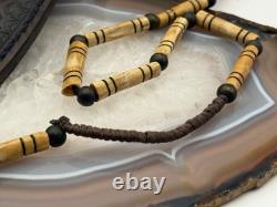 Native American handmade Knife withSterling Bone Hdle/Beaded Sling-TB664.25