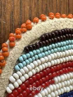 Native American northern plains Indian beaded Hide pouch