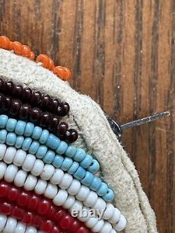 Native American northern plains Indian beaded Hide pouch