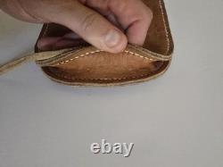 Native American pictorial beaded bag and dating around 1900s era