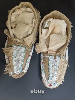 Native American vintage beaded Moccasins plains