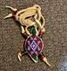 Native AmericanSiouxLakotaBeadedAmuletNecklaceEthnicLeatherTurtle