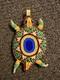 Native AmericanSiouxLakotaBeadedAmuletNecklaceEthnicLeatherTurtle