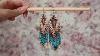 Native Brown Beaded Earrings Fringe Earrings