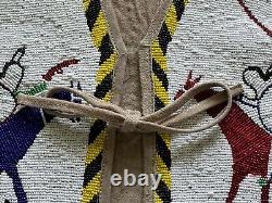 Native Old American Design Handmade Beaded War Vest Front Powwow Regalia XNV707