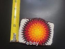 Native american beaded belt buckle western VINTAGE 1970's MINT authentic native