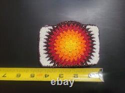 Native american beaded belt buckle western VINTAGE 1970's MINT authentic native