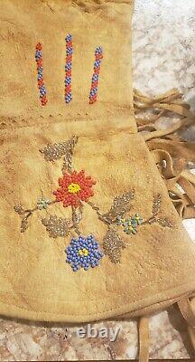 Native american beaded gloves gauntlets