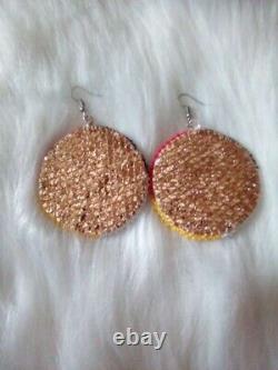 Native american beaded medallion Earrings Matching Set