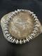 Navajo 8mm Flat 4mm Round Beads 7.5 Sterling Silver Bracelet 18988