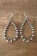 Navajo Indian Large Hand Beaded Desert Pearl Earrings by Yazzie