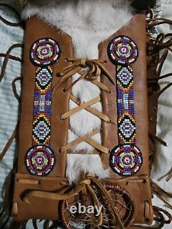 Navajo Native American Antique Beaded Infant's Cradle Board