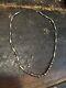 Navajo Native American Silver Necklace Vintage Beaded Patina Simple