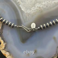 Navajo Pearl Saucer Beads 6 mm Sterling Silver Necklace 20 For Women