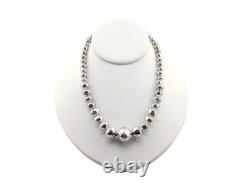 Navajo Pearls Graduated Necklace Native American Handmade Stamped Jewelry