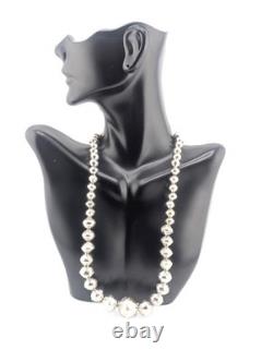 Navajo Pearls Graduated Necklace Native American Handmade Stamped Jewelry
