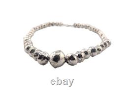 Navajo Pearls Graduated Necklace Native American Handmade Stamped Jewelry