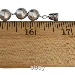 Navajo Sterling Bead Necklace 16 5/8