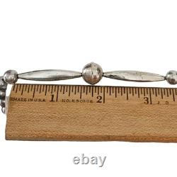 Navajo Sterling Bead Necklace 16 5/8